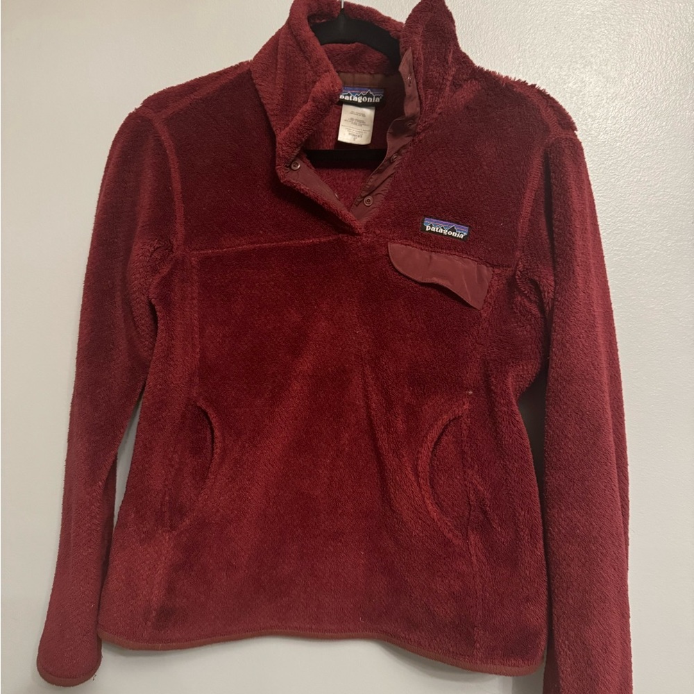 Patagonia Burgundy Fleece Pullover - Picture 2 of 4